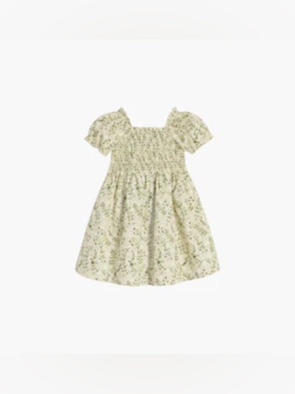 NWOT Hill House Tiny Athena Nap Dress, Yellow Basketweave Vine, 5/6T